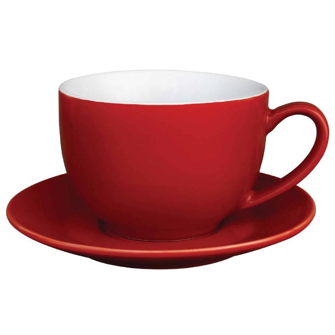 Olympia Cafe Cappuccino Cups Red 340ml (12 Pack)