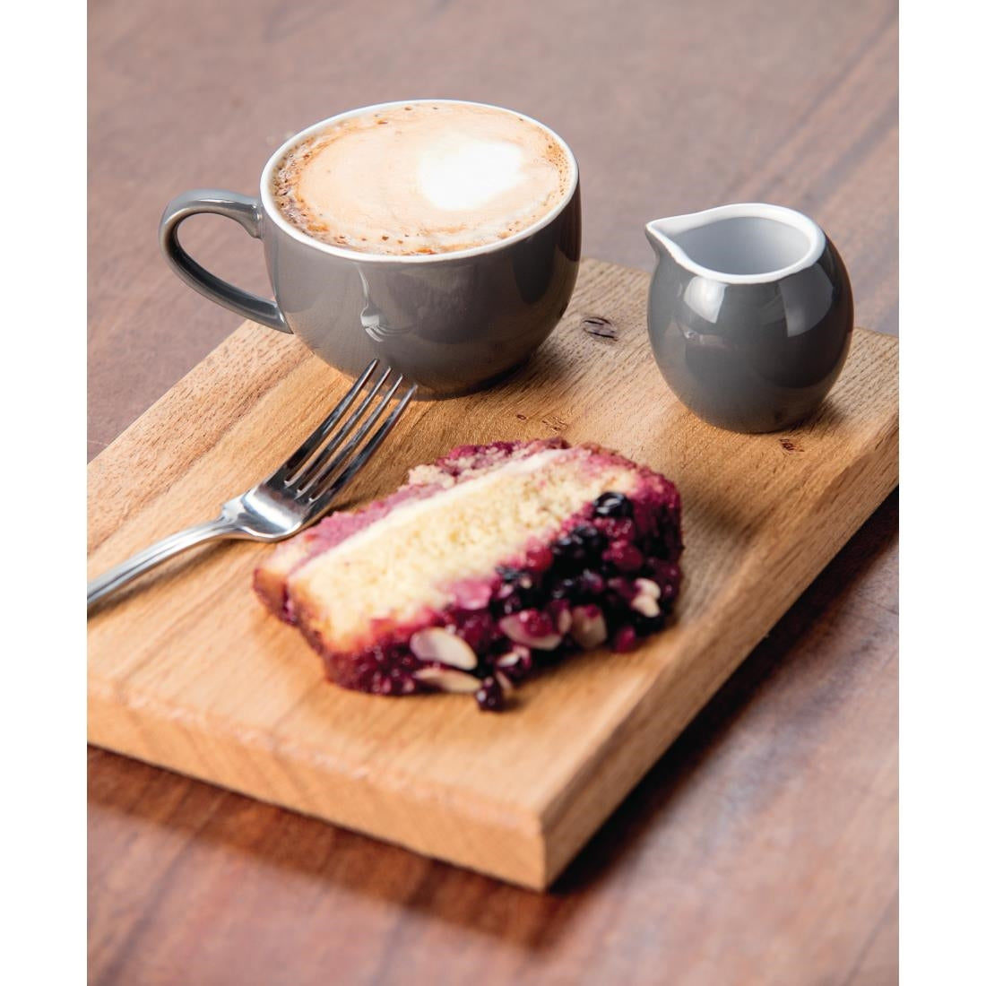 Olympia Cafe Cappuccino Cups Charcoal 340ml (12 Pack)