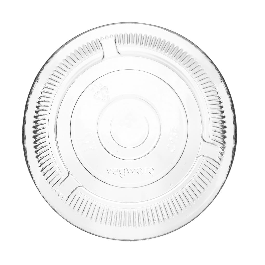 Vegware Compostable Cold Cup Flat Lids 340ml / 12oz and 455ml / 16oz (1000 Pack)