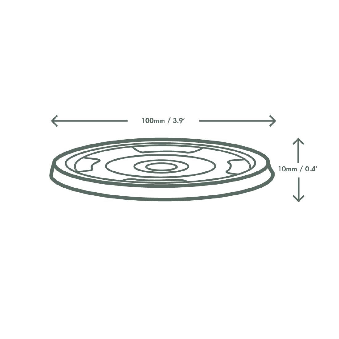 Vegware Compostable Cold Cup Flat Lids 340ml / 12oz and 455ml / 16oz (1000 Pack)