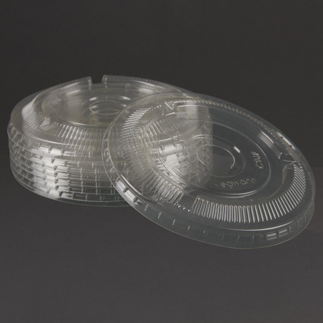 Vegware Compostable Cold Cup Flat Lids 340ml / 12oz and 455ml / 16oz (1000 Pack)