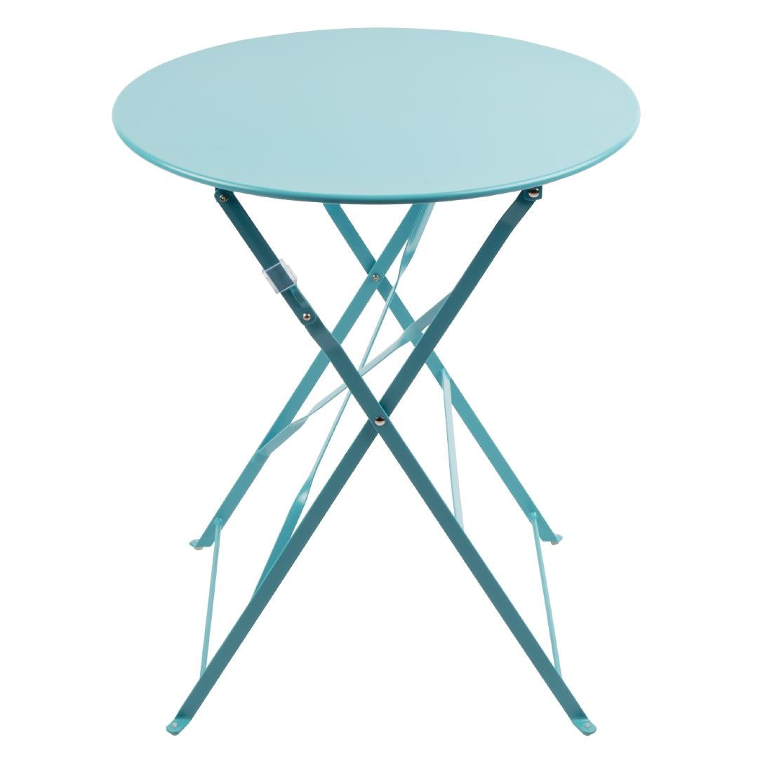 Bolero Perth Blue Pavement Style Steel Table Round 600mm