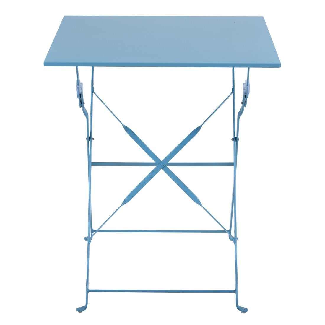 Bolero Perth Blue Pavement Style Steel Table Square 600mm