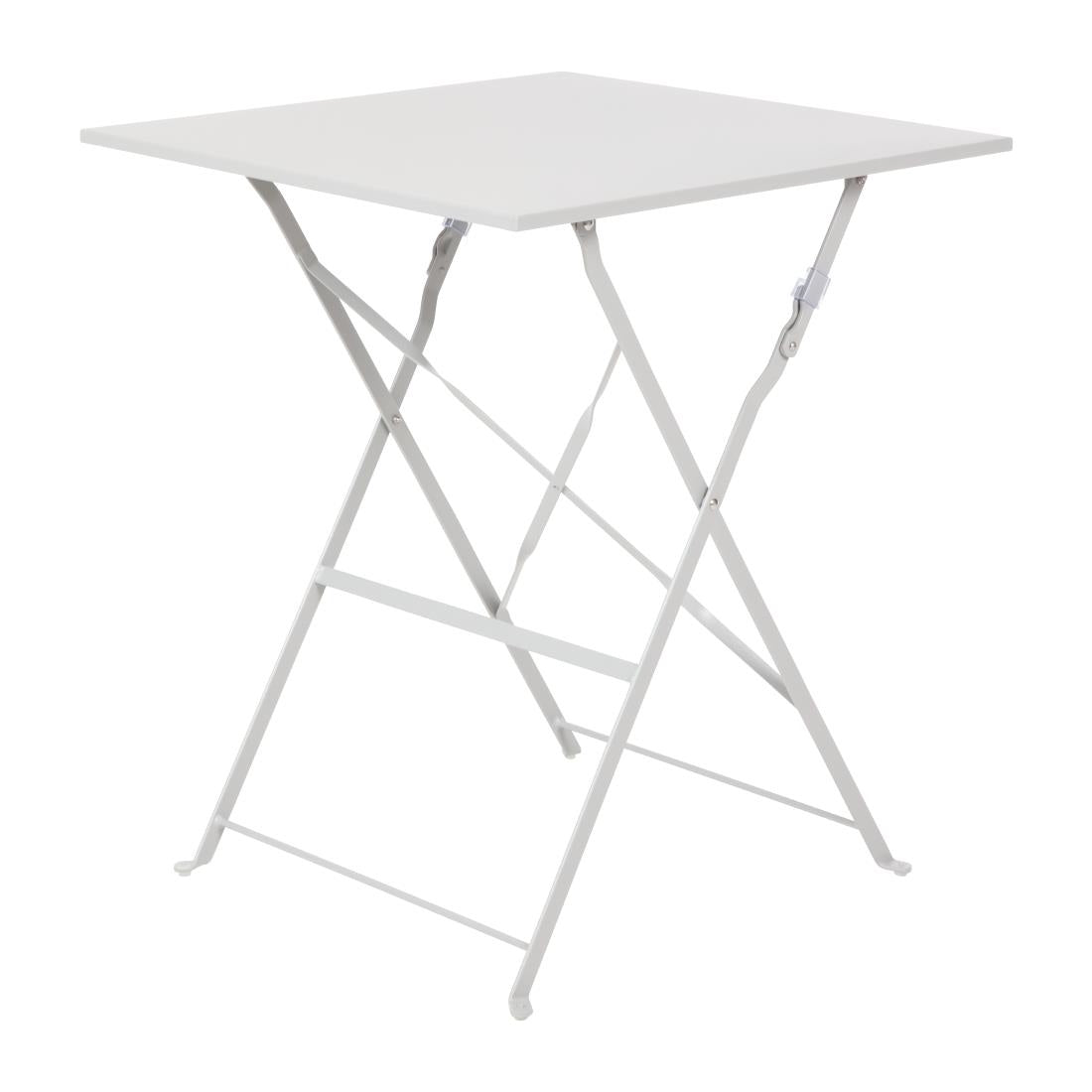 Bolero Perth Grey Pavement Style Steel Table Square 600mm