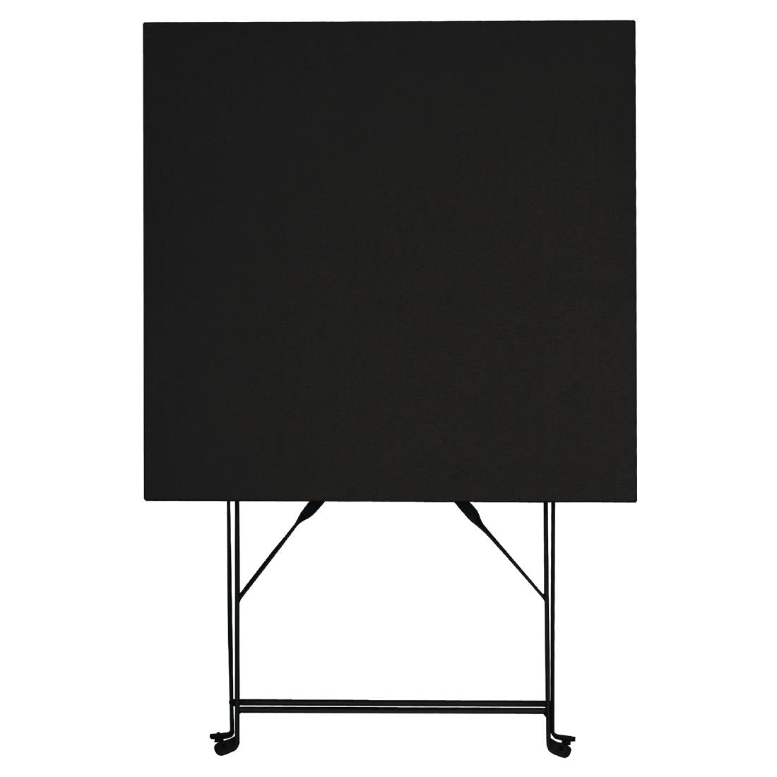Bolero Perth Black Pavement Style Steel Table Square 600mm
