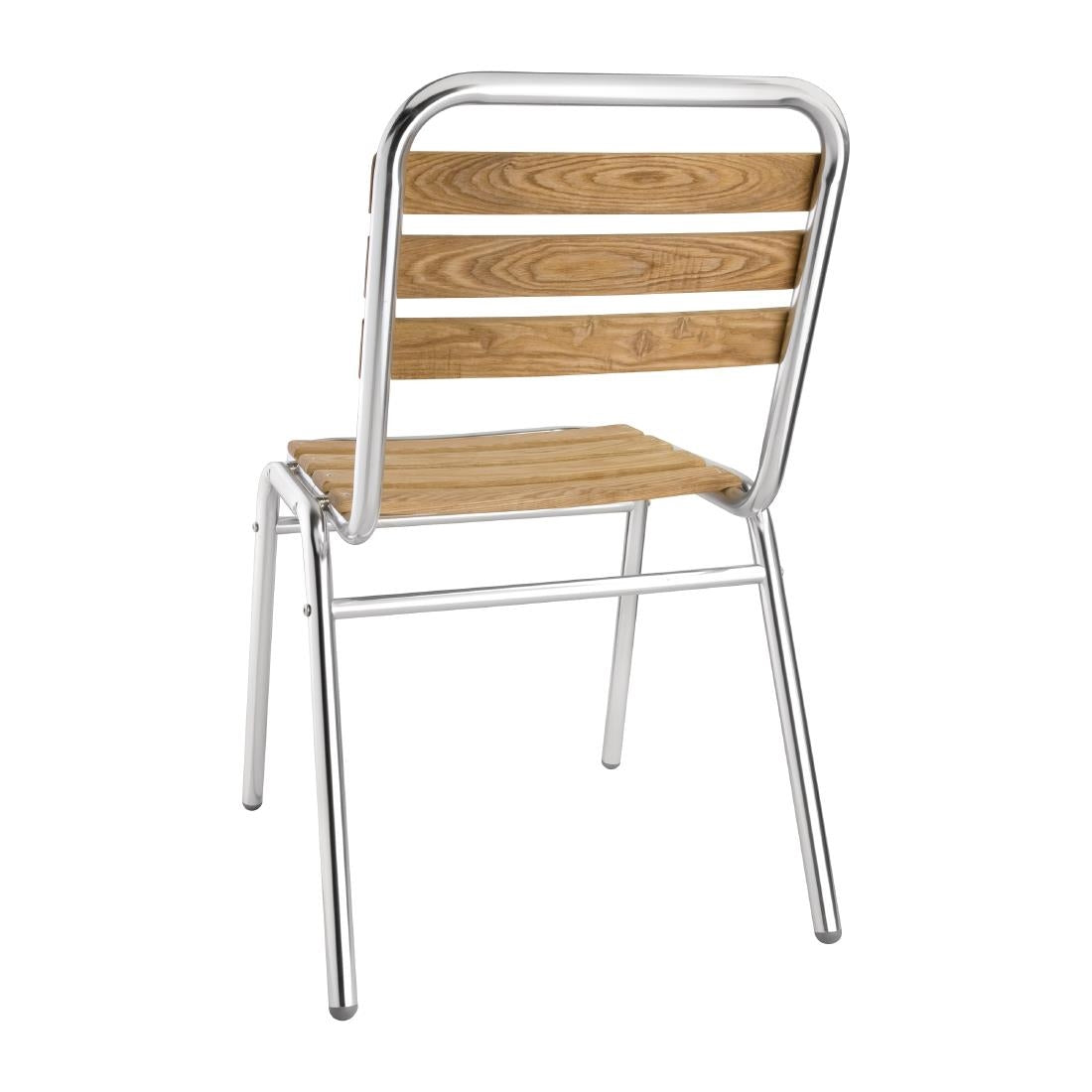 Bolero Aluminium & Ash Bistro Side Chairs (4 Pack)
