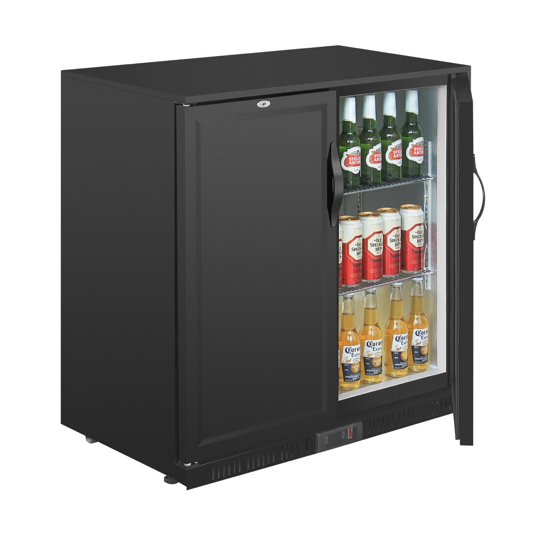 Polar G-series 850mm Double Door Back Bar Cooler Solid Door 198 Ltr