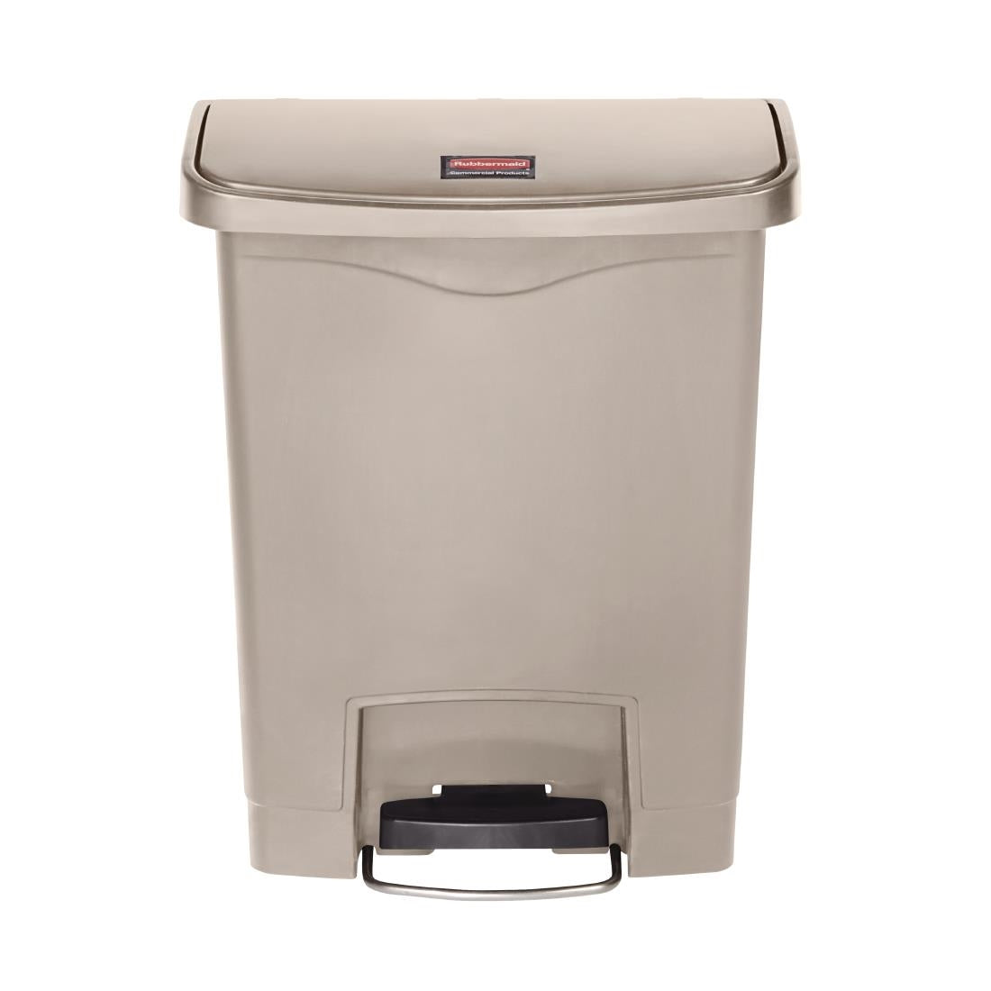 Rubbermaid Slim Jim Front Step-On Pedal Bin Beige 30Ltr