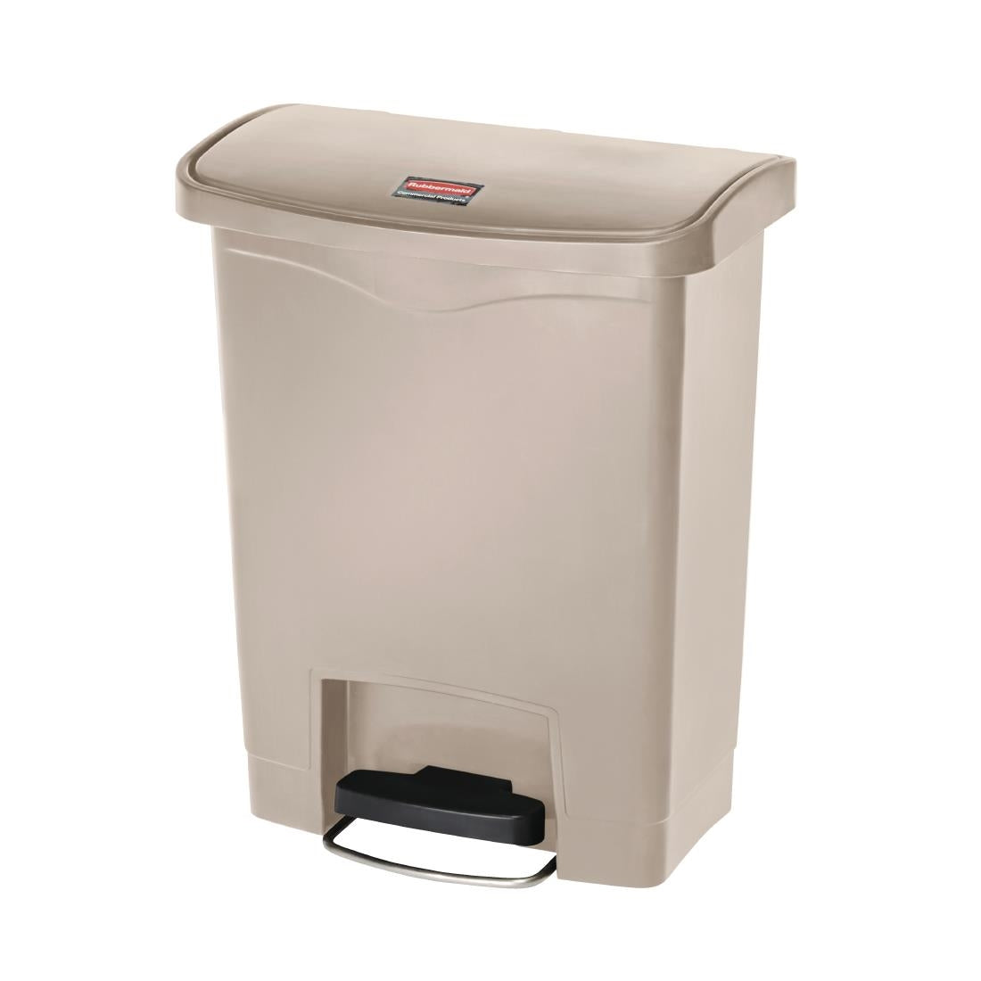 Rubbermaid Slim Jim Front Step-On Pedal Bin Beige 30Ltr