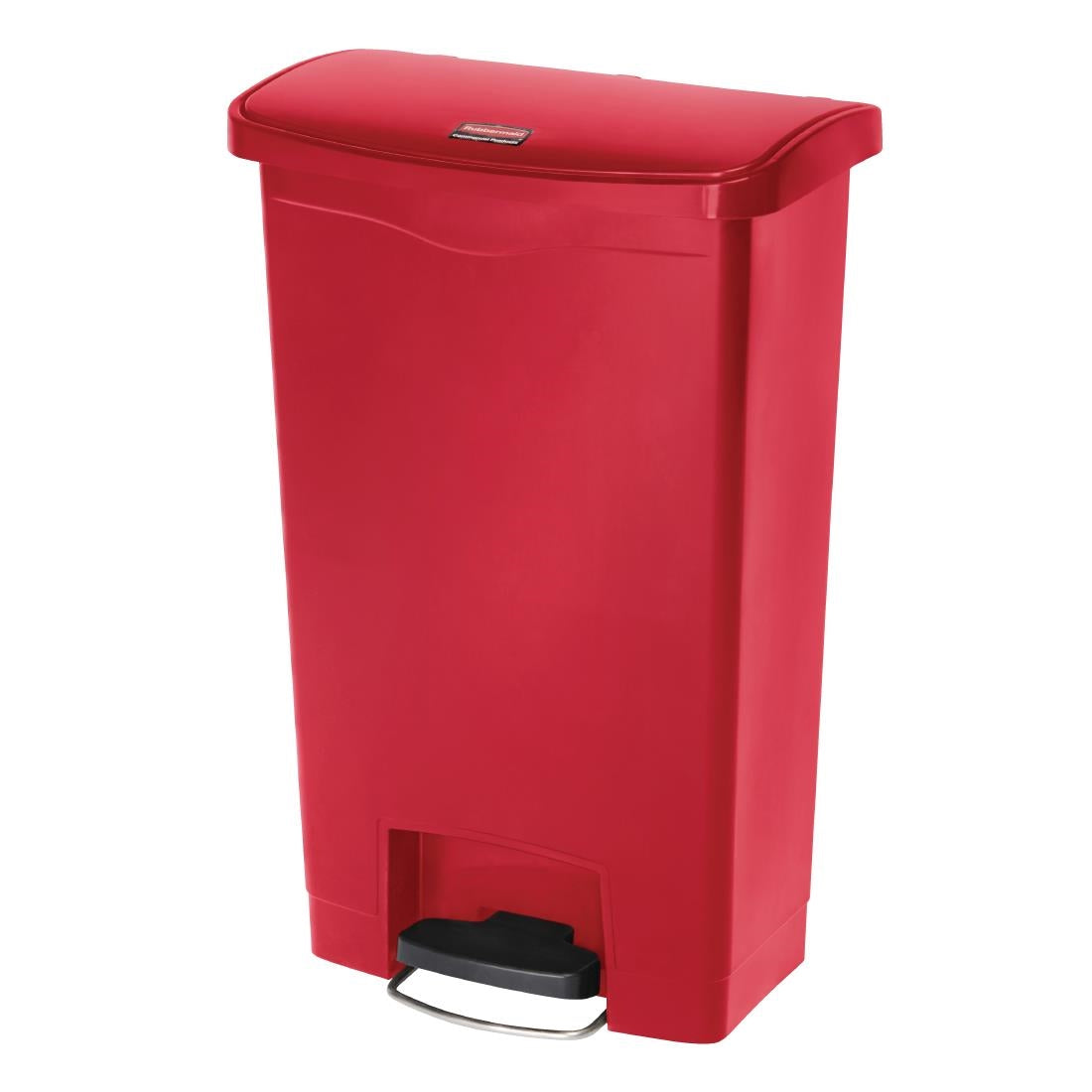 Rubbermaid Slim Jim Front Step-On Pedal Bin Red 50Ltr