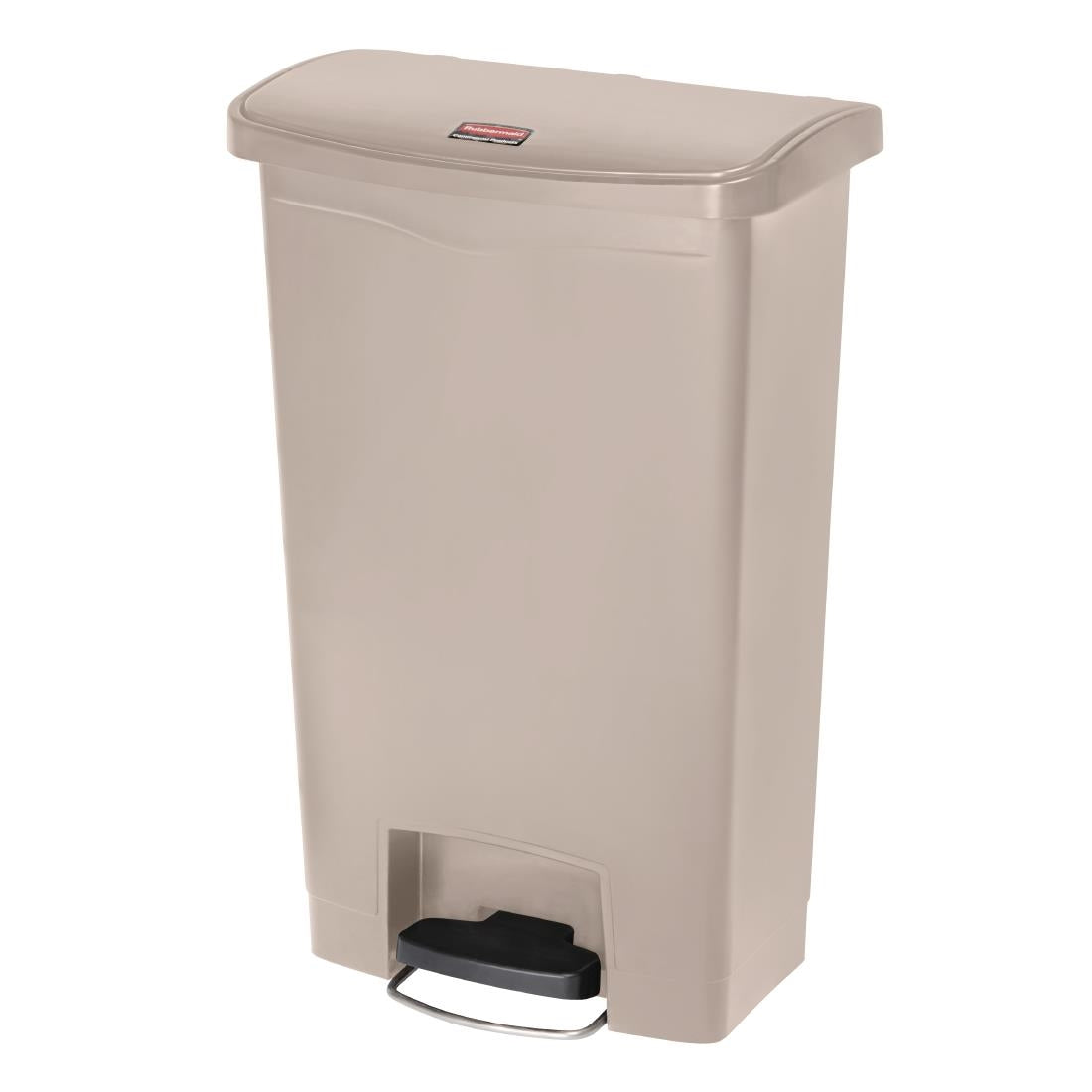 Rubbermaid Slim Jim Step-On Pedal Bin Beige 50Ltr