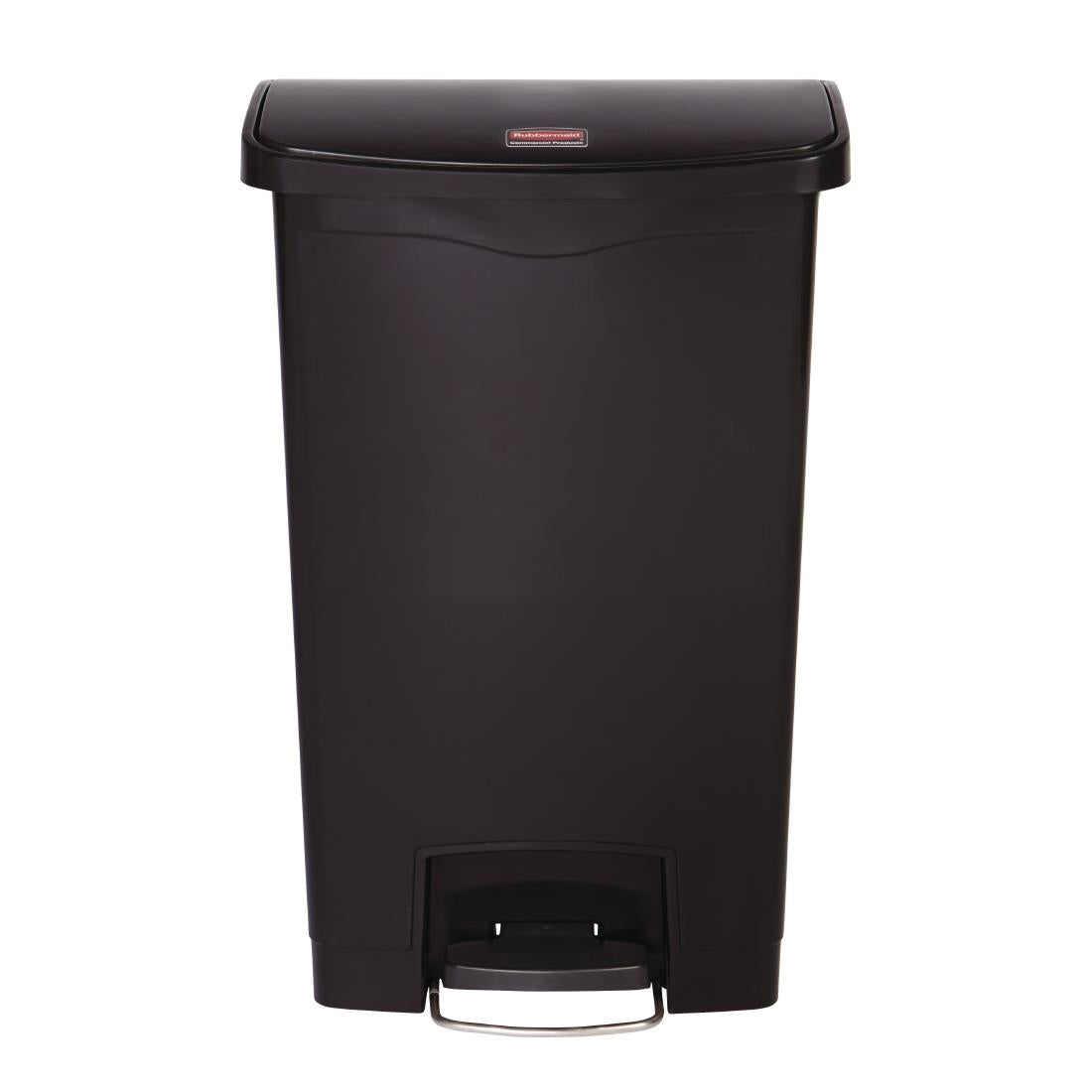 Rubbermaid Slim Jim Front Step-On Pedal Bin Black 50Ltr