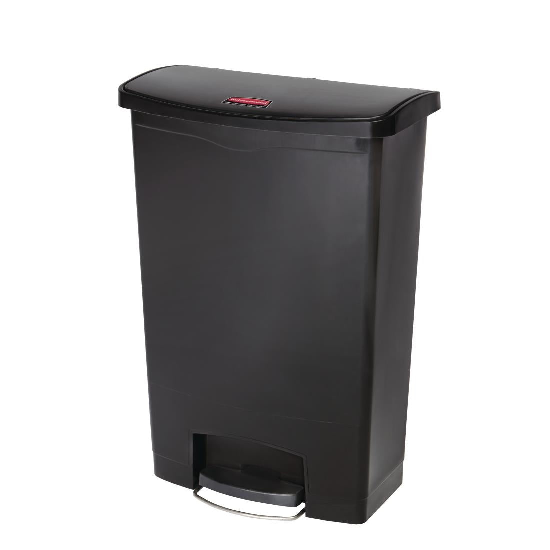 Rubbermaid Slim Jim Step-On Pedal Bin Black 90Ltr