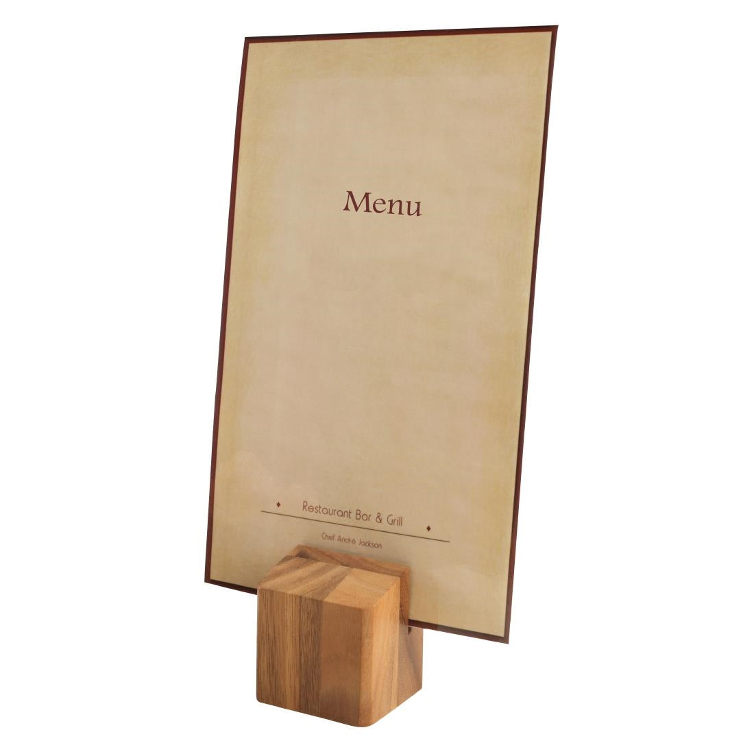 Olympia Wooden Menu Holder and Riser