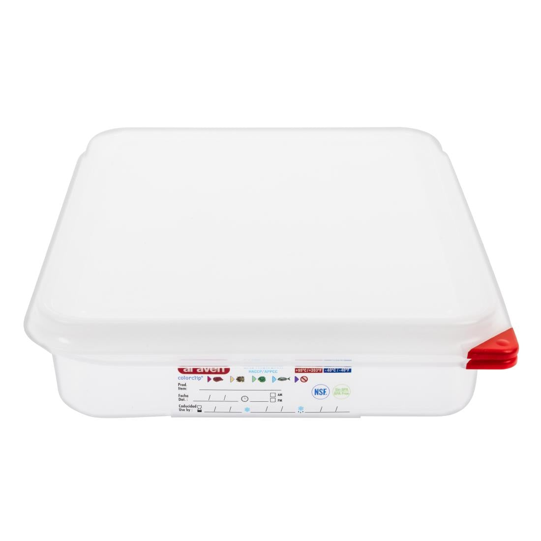 Araven Polypropylene 1/2 Gastronorm Food Containers 4Ltr (4 Pack)