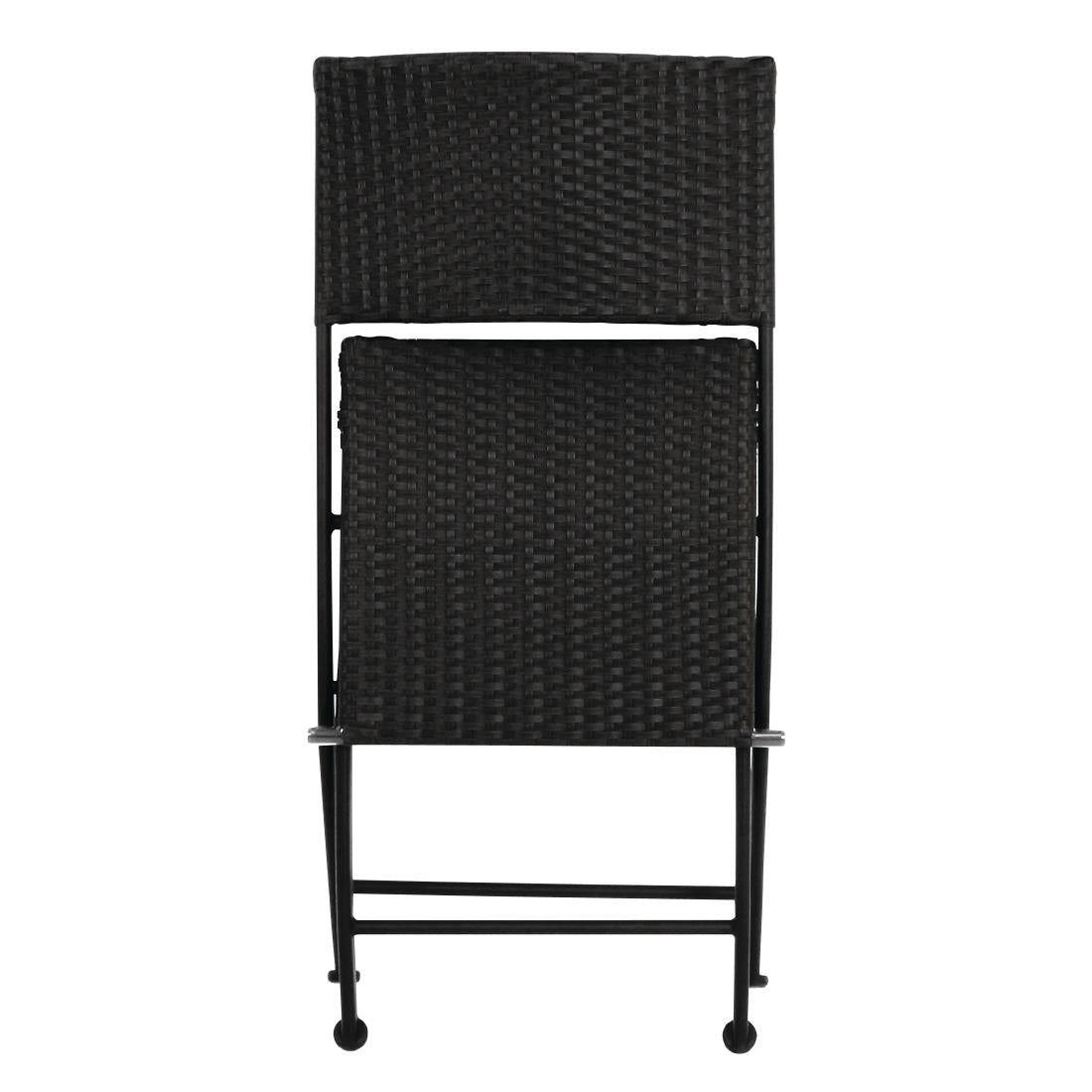 Bolero PE Wicker Folding Chair Set (2 Pack)
