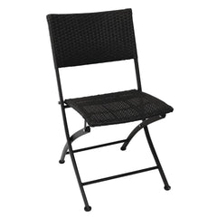 Bolero PE Wicker Folding Chair Set (2 Pack)