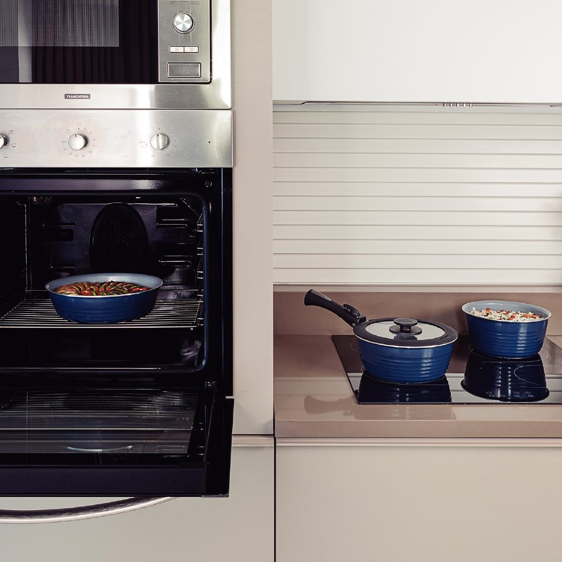 Tramontina Ítria 10-Piece Nesting Cookware Set Navy