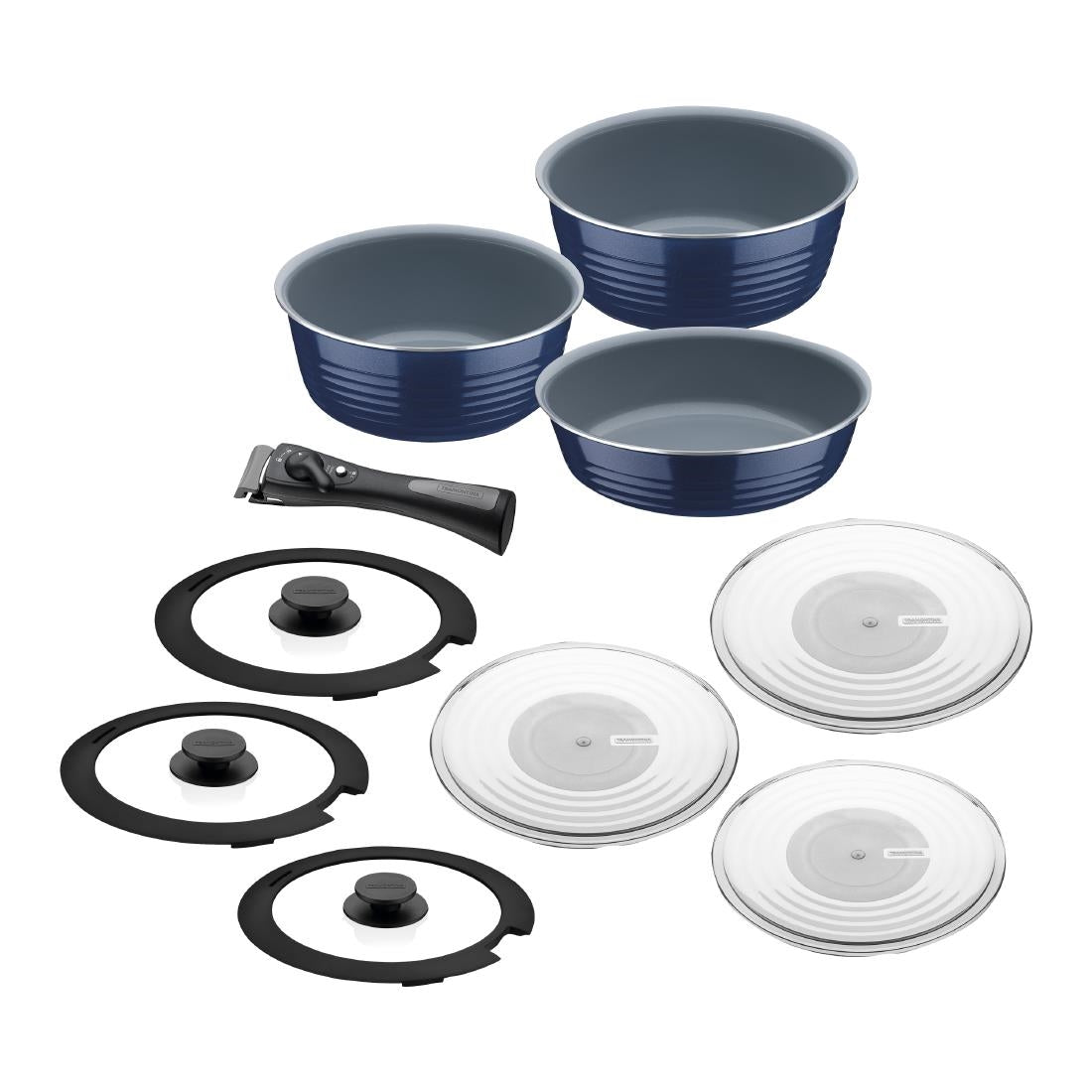 Tramontina Ítria 10-Piece Nesting Cookware Set Navy