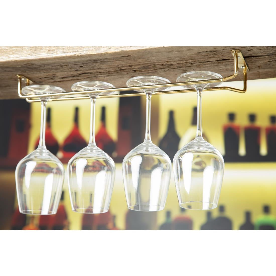 Beaumont Brass Wine Glass Rack 410mm
