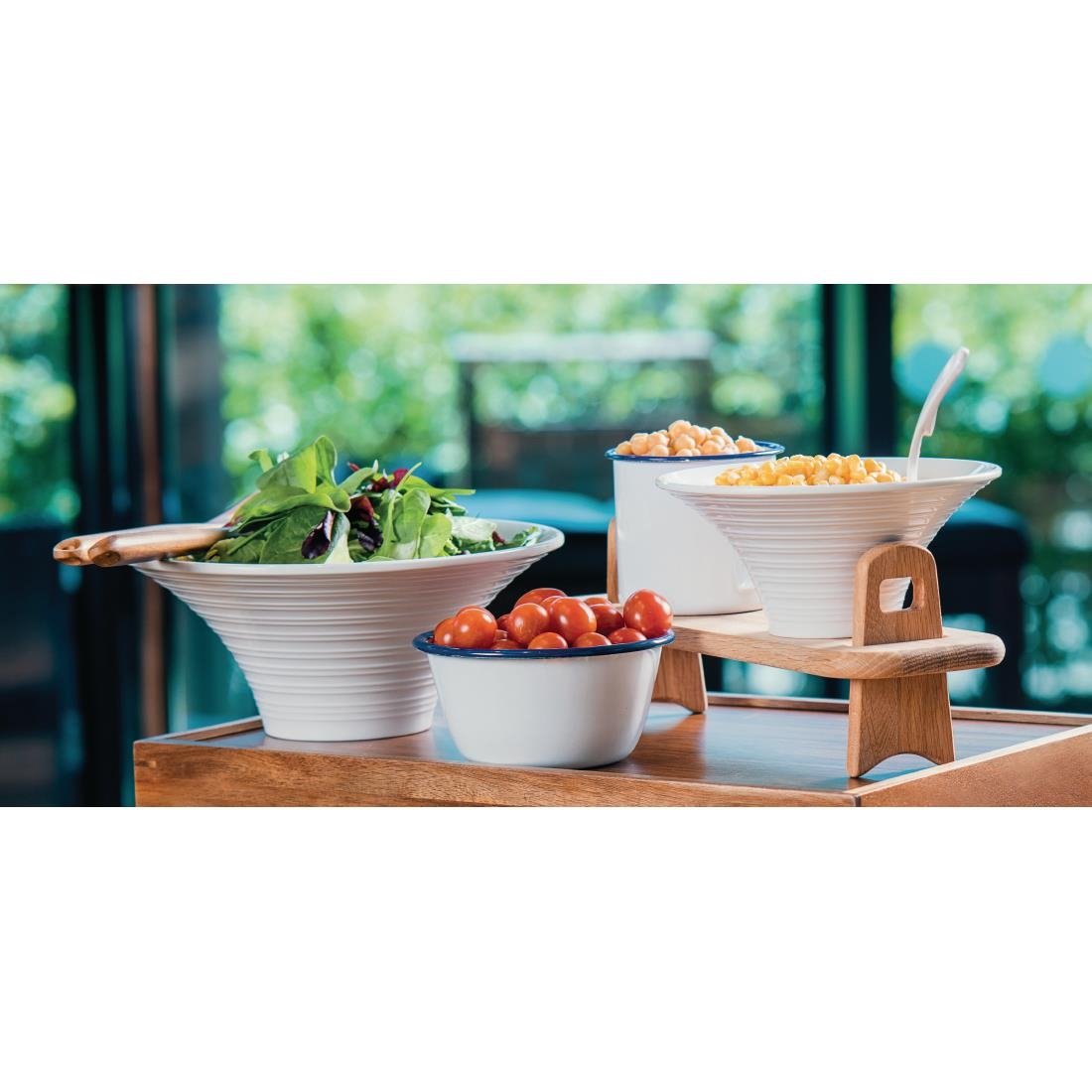 Olympia Enamel Pudding Bowls 155mm (6 Pack)