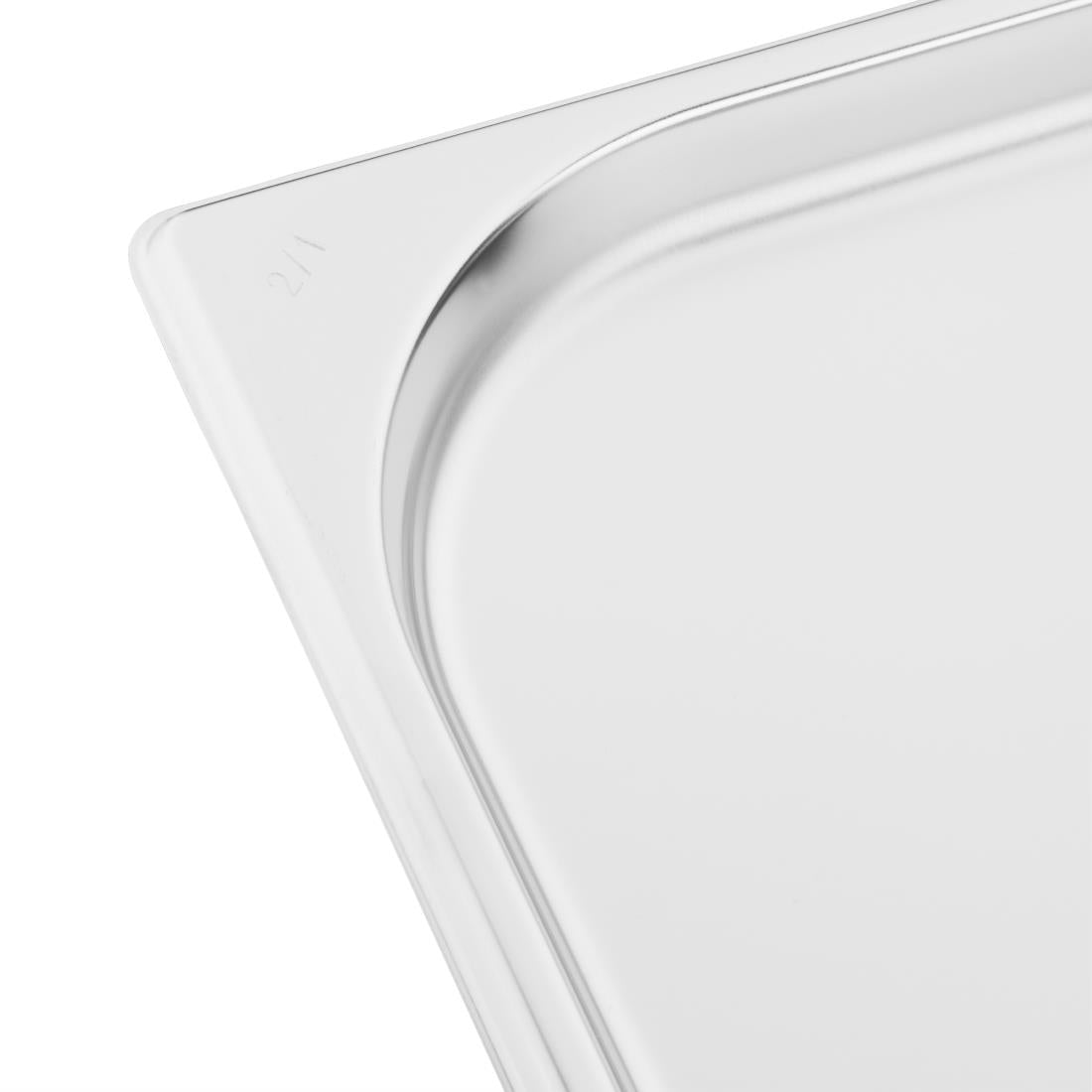 Vogue Stainless Steel 2/1 Gastronorm Tray 20mm