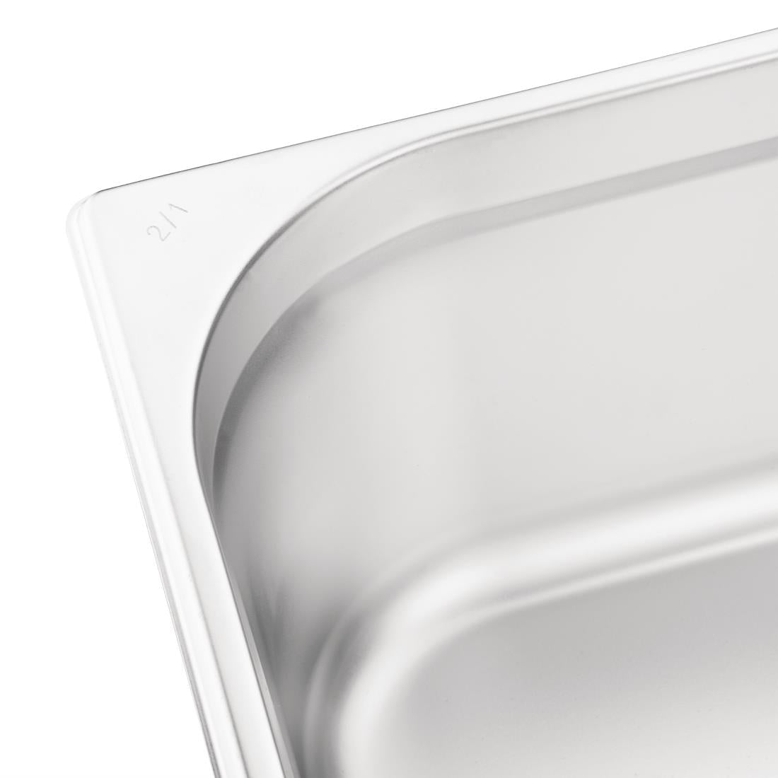 Vogue Stainless Steel 2/1 Gastronorm Tray 200mm