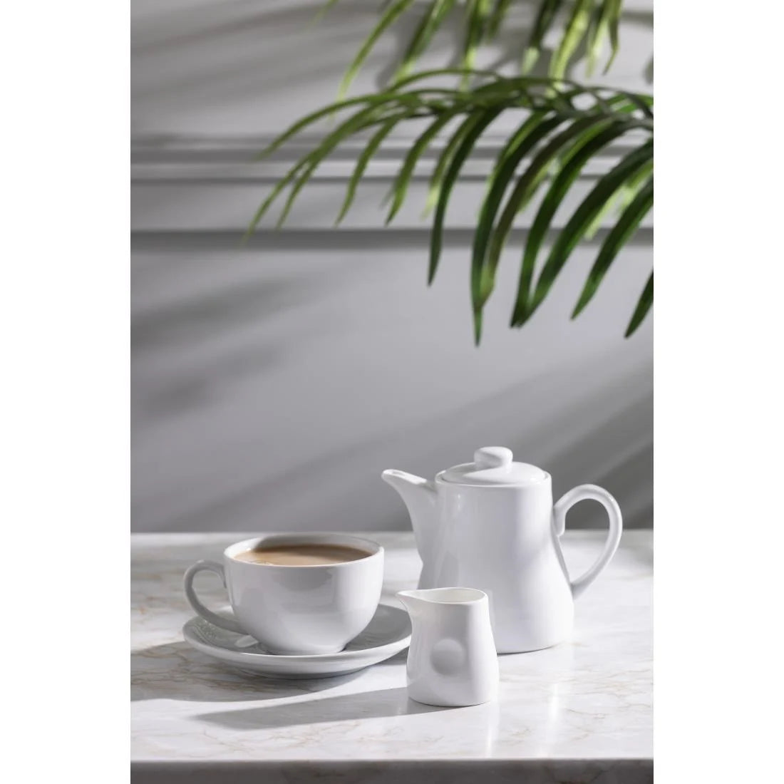 Olympia Whiteware Dimpled Milk Jugs 70ml (6 Pack)