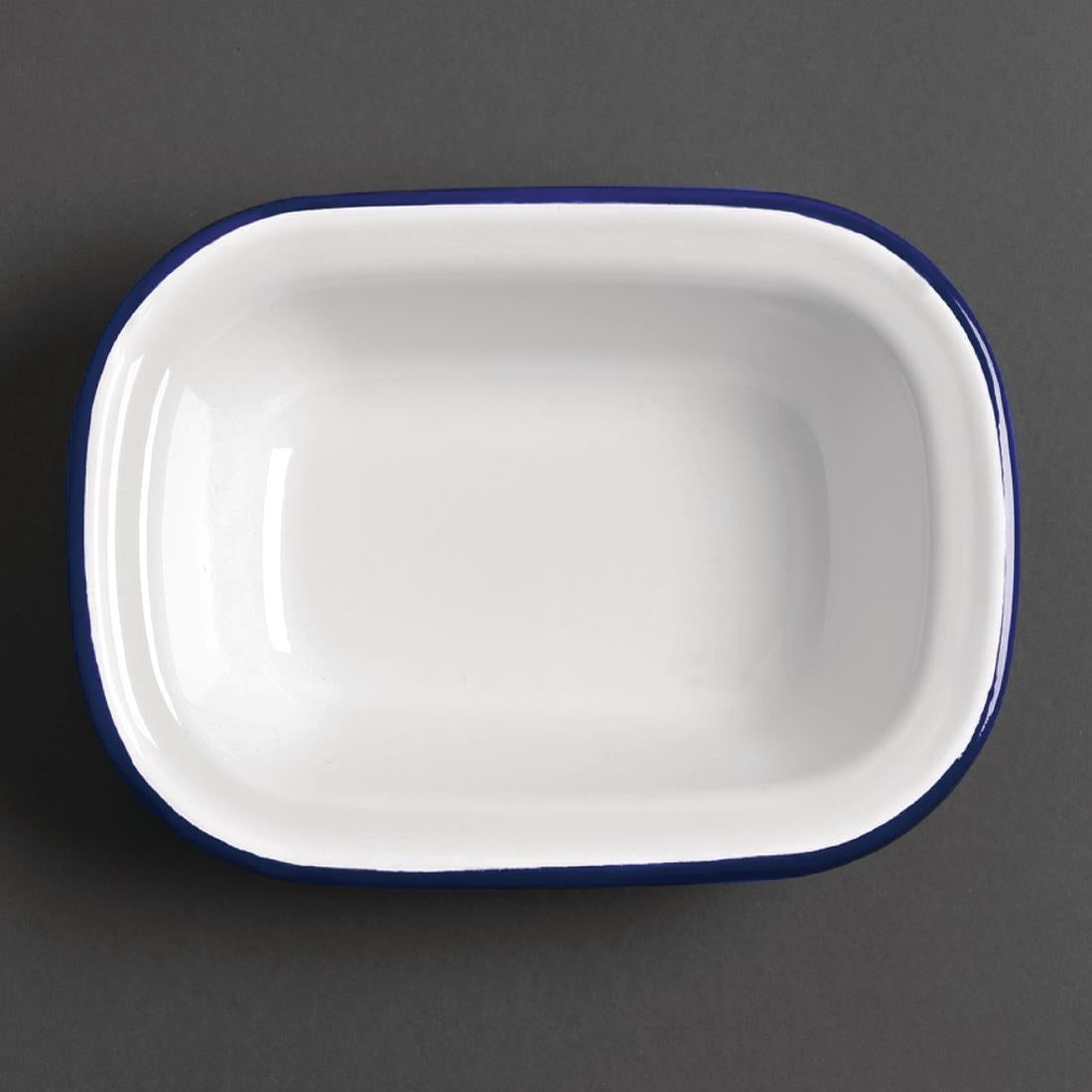 Olympia Enamel Rectangular Pie Dishes 180x135mm (6 Pack)