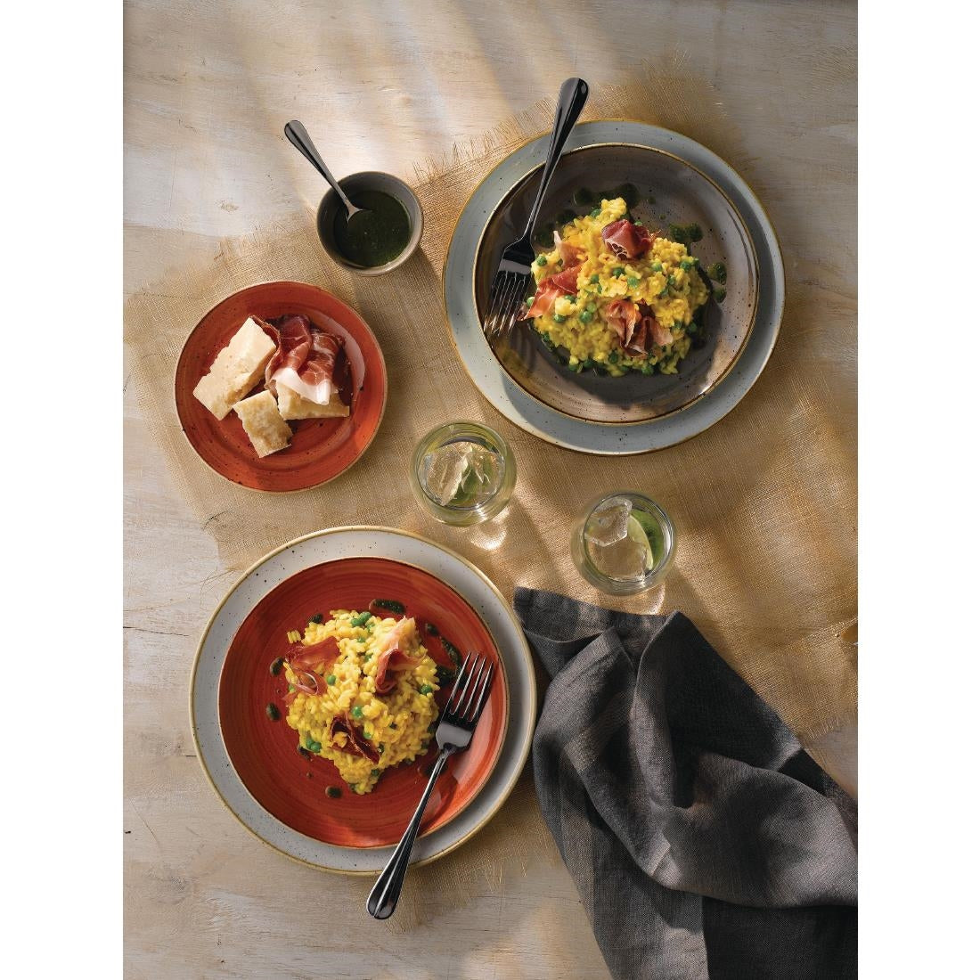 Churchill Stonecast Round Coupe Bowls Spiced Orange 182mm (12 Pack)