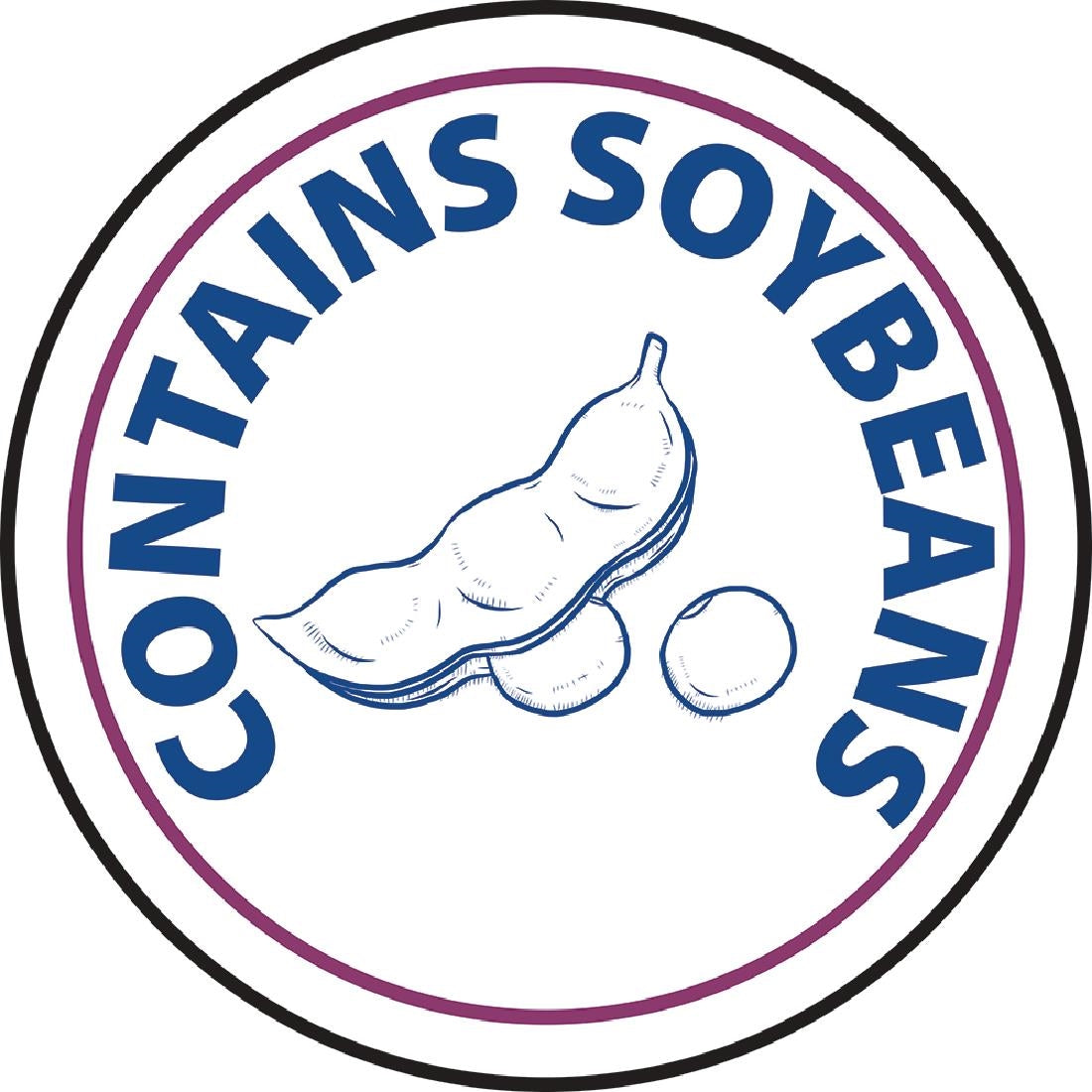 Vogue Food Allergen Label Soybean (1000 Pack)