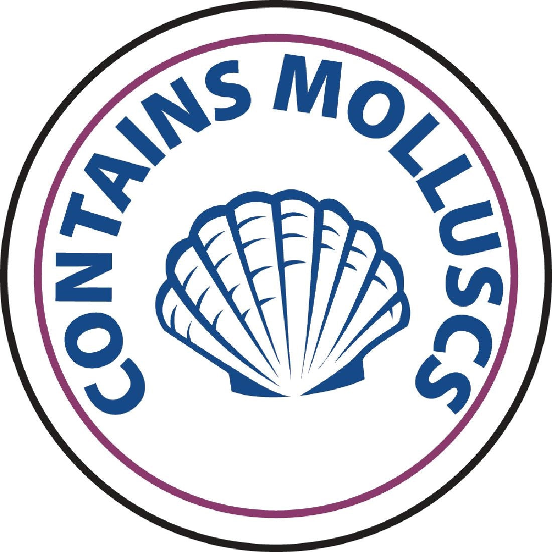 Vogue Food Allergen Label Molluscs (1000 Pack)