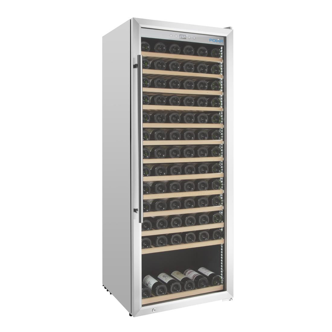Polar G-Series Single Zone Wine Fridge Stainless Steel 118 bottles