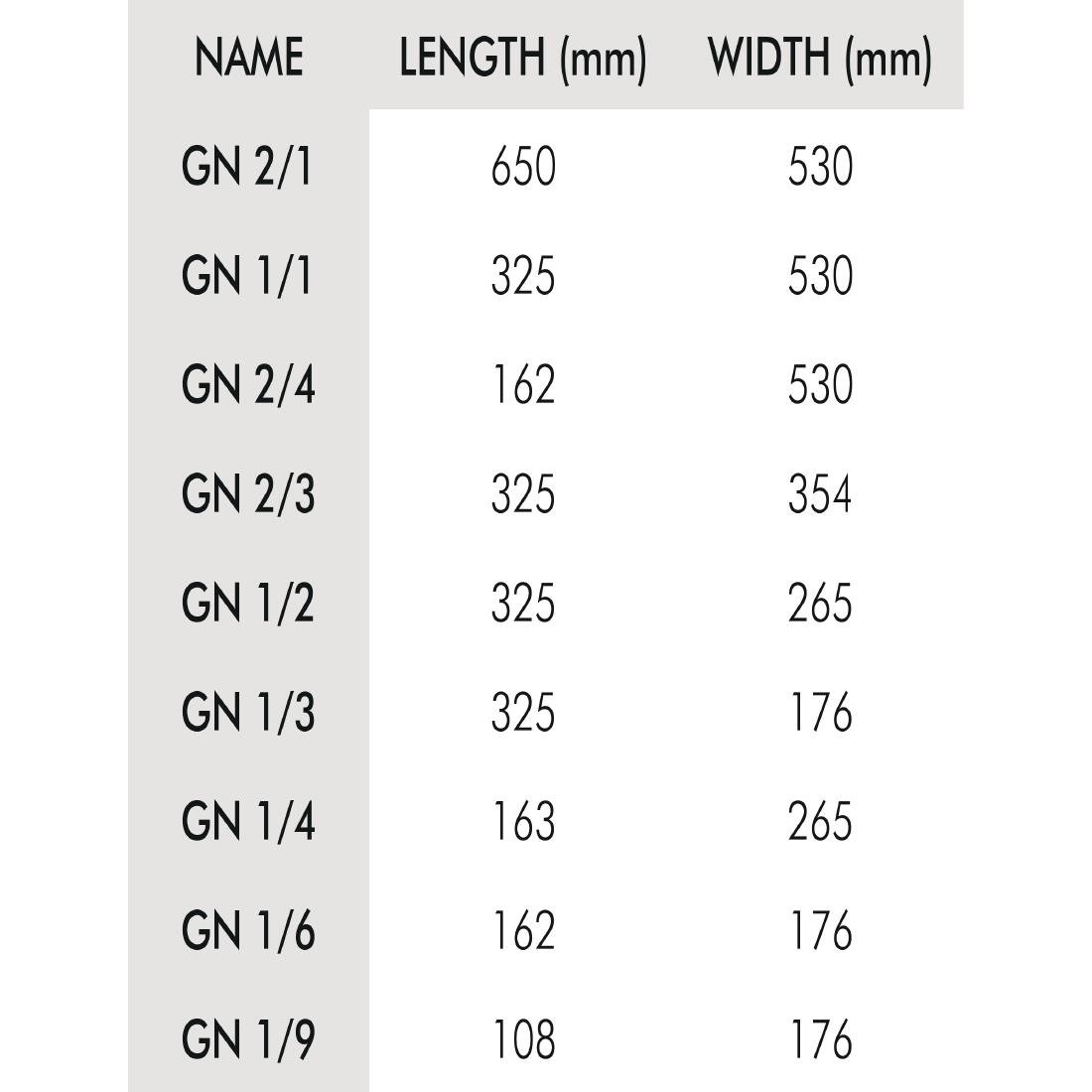Vogue Stainless Steel 1/3 GN Pan 20mm