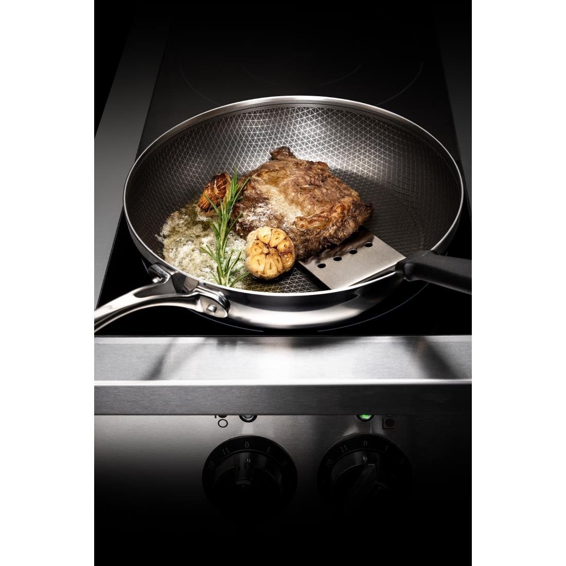Vogue Tri-Shield Stainless Steel Frying Pan with Clad Coating 24cm