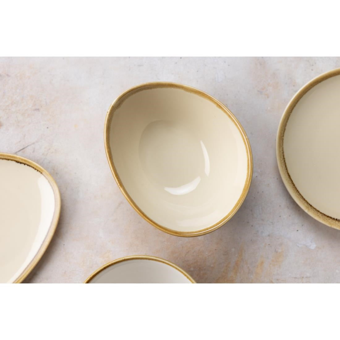 Olympia Kiln Bowls Sandstone 215mm (4 Pack)