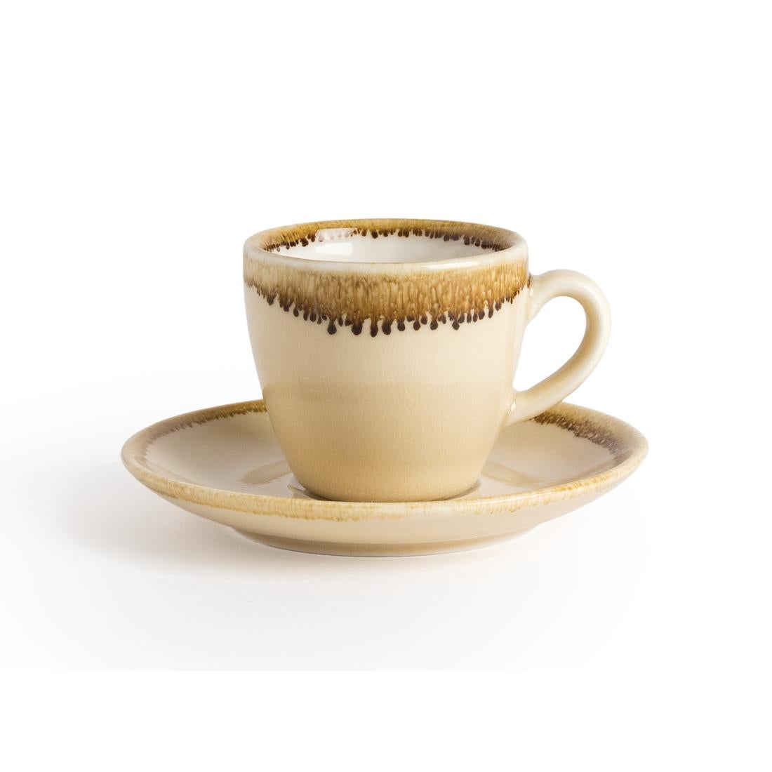 Olympia Kiln Espresso Saucers Sandstone 115mm (6 Pack)