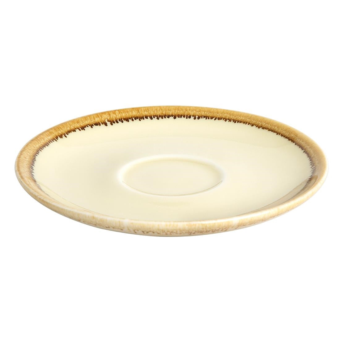 Olympia Kiln Cappuccino Saucers Sandstone 160mm (6 Pack)