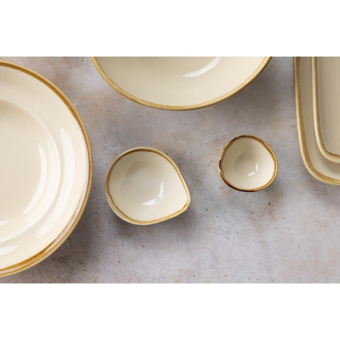 Olympia Kiln Round Bowls Sandstone 140mm (6 Pack)