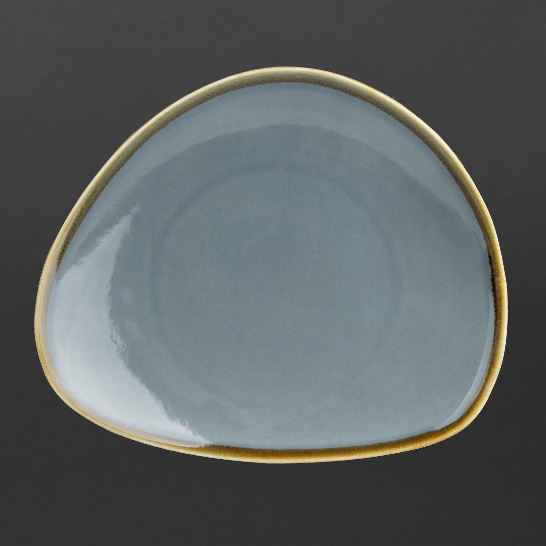 Olympia Kiln Triangular Side Plates Ocean 230mm (6 Pack)