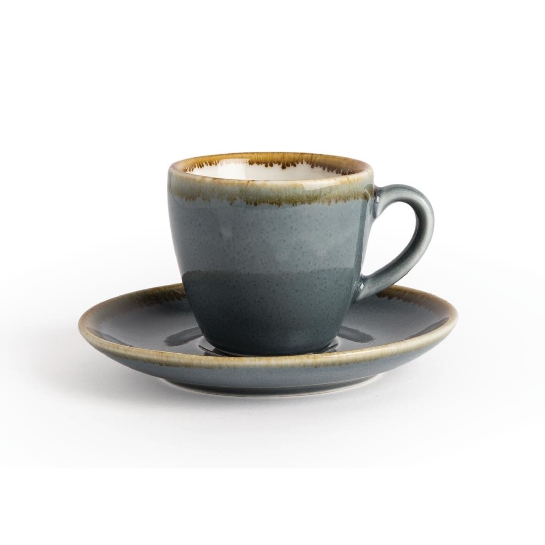 Olympia Kiln Espresso Saucers Ocean 115mm (6 Pack)