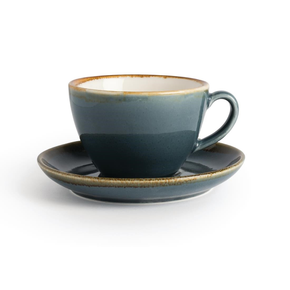 Olympia Kiln Cappuccino Saucers Ocean 160mm (6 Pack)