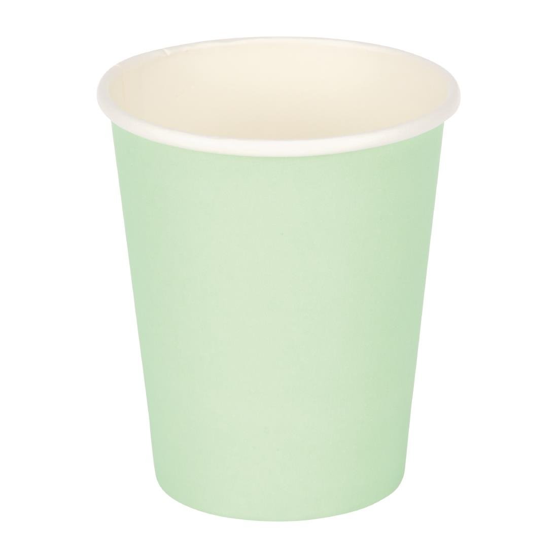Fiesta Recyclable Coffee Cups Single Wall Turquoise 225ml / 8oz (50 Pack)