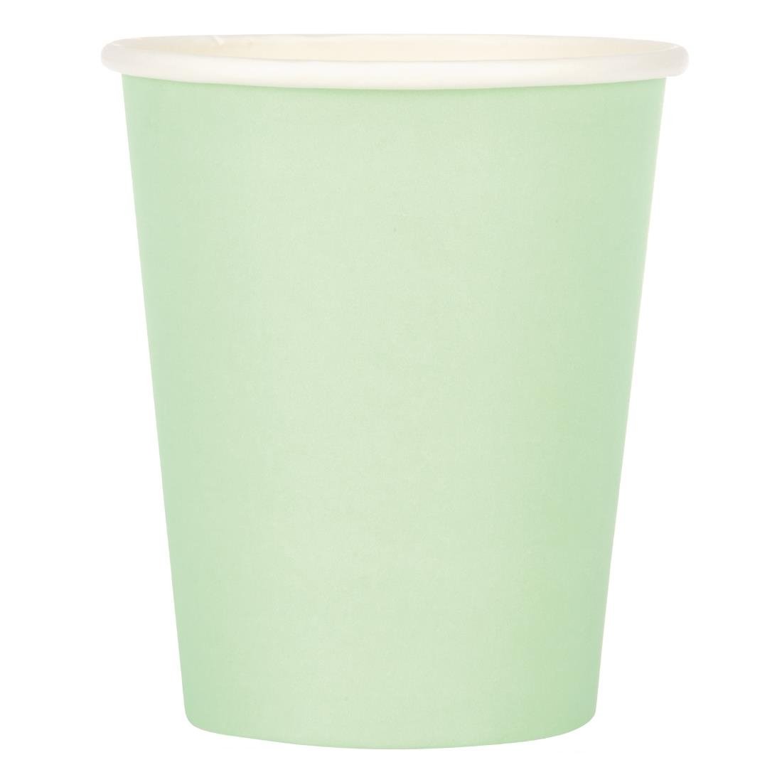 Fiesta Recyclable Coffee Cups Single Wall Turquoise 225ml / 8oz (50 Pack)