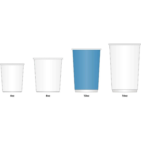 Fiesta Recyclable Coffee Cups Double Wall Kraft 340ml / 12oz (25 Pack)