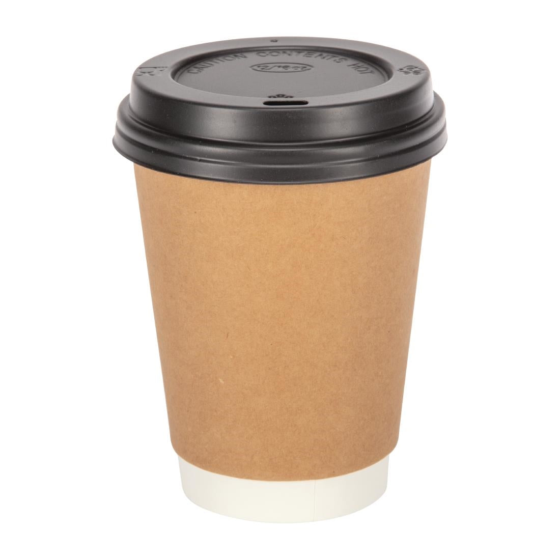 Fiesta Recyclable Coffee Cups Double Wall Kraft 340ml / 12oz (500 Pack)