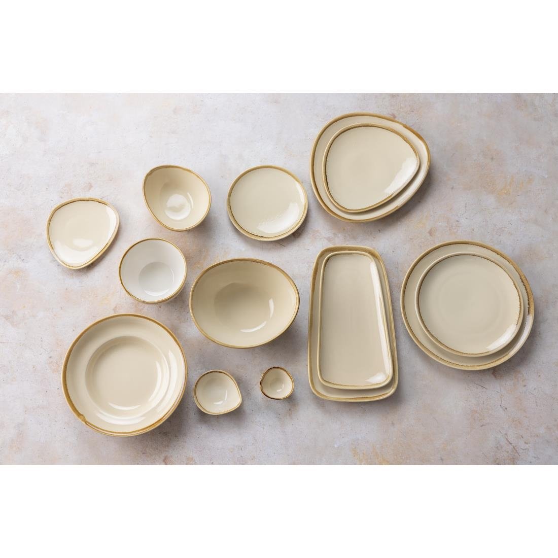 Olympia Kiln Round Bowls Sandstone 140mm (6 Pack)