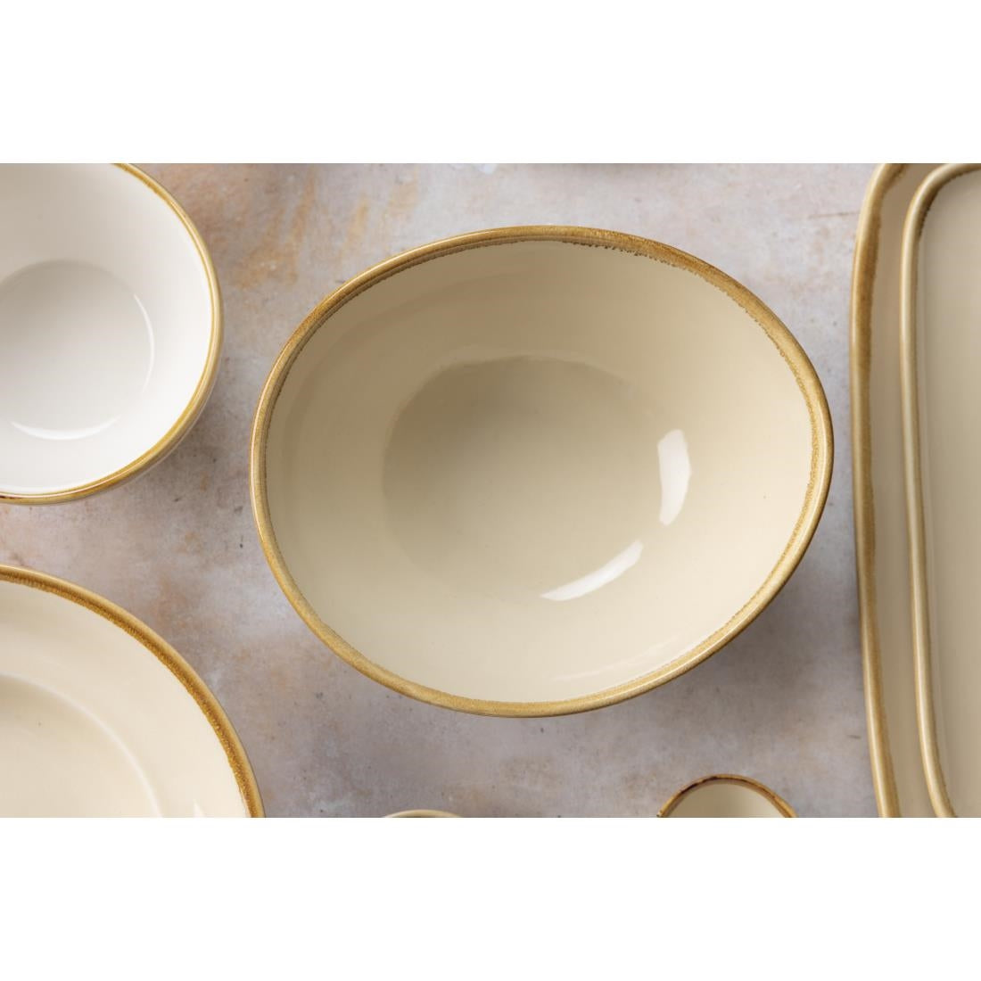 Olympia Kiln Bowls Sandstone 165mm (6 Pack)