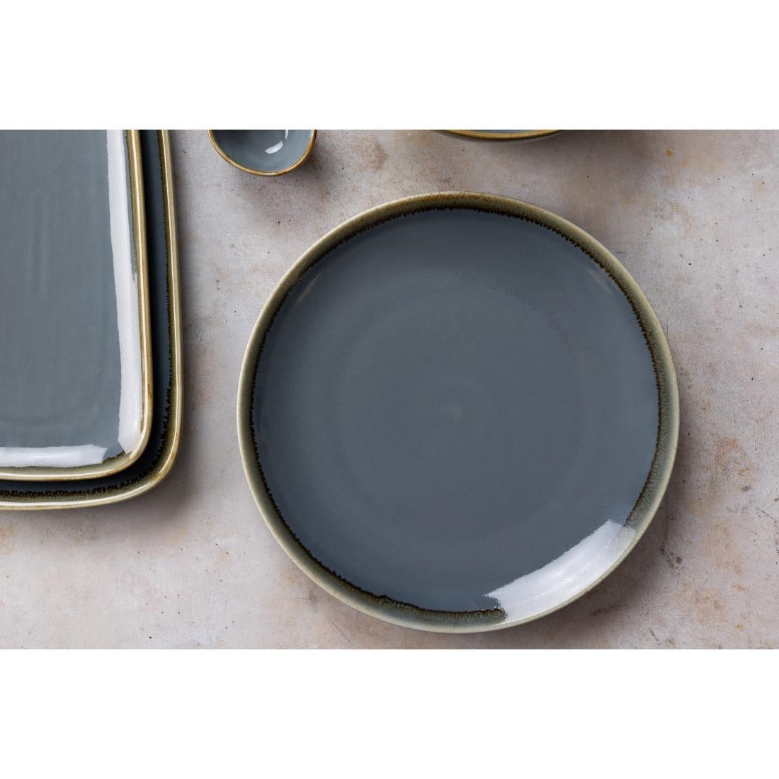 Olympia Kiln Plates Ocean 280mm (4 Pack)