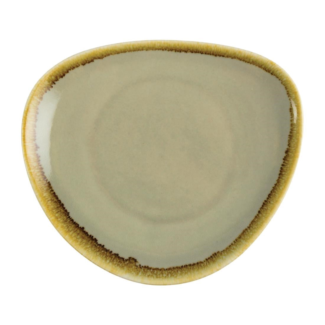 Olympia Kiln Triangular Side Plates Moss 165mm (6 Pack)